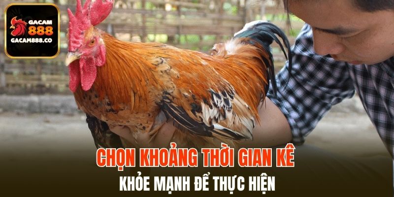Chọn khoảng thời gian kê khỏe mạnh để thực hiện
